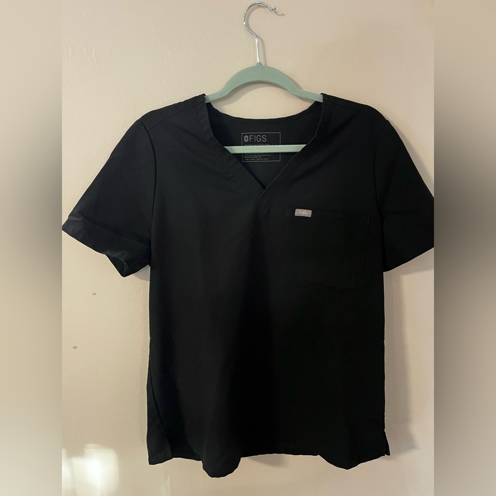 Figs Black Catarina Women’s One Pocket Scrub Top Size Large